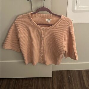 Aerie Pink Ribbed Knit Sweater